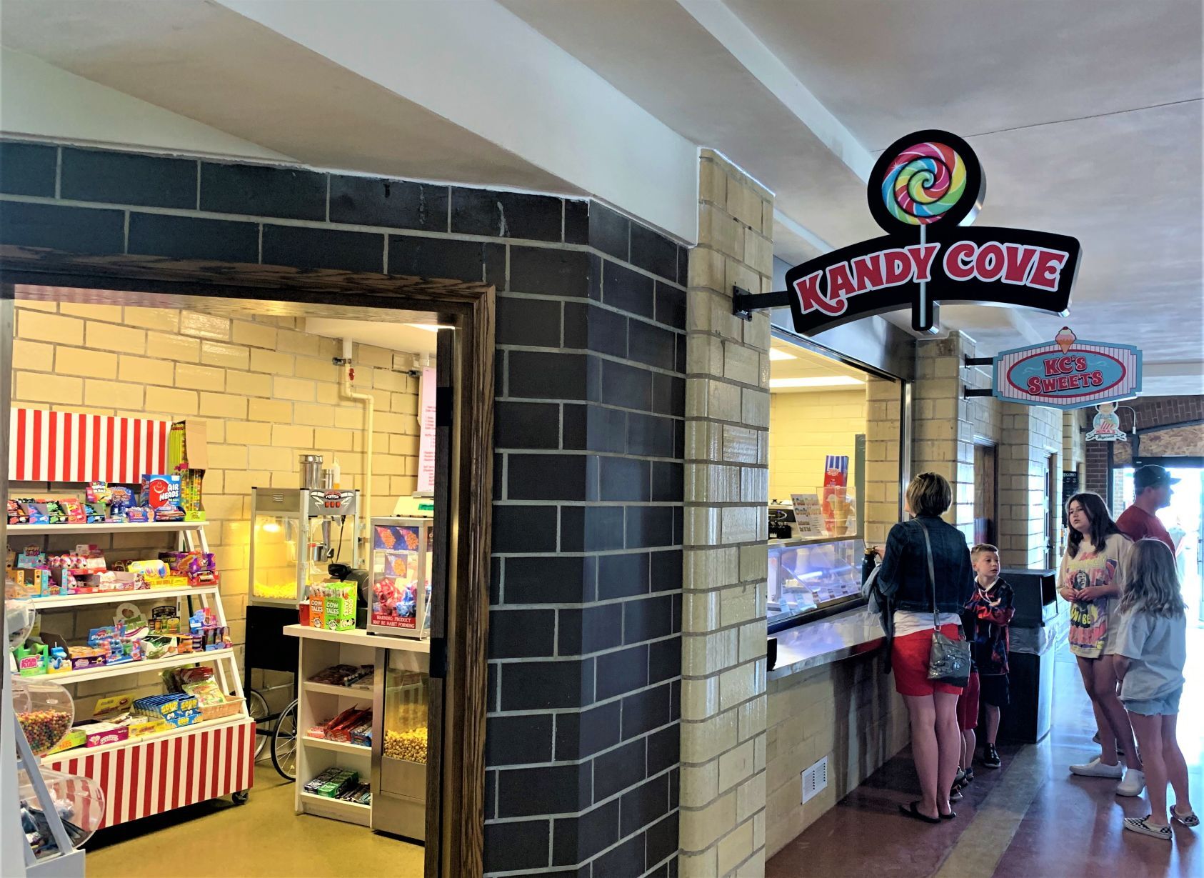 There is a line for ice cream